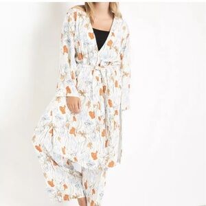 (A41) EUC EloquII | Boho Floral Wrap Dress/Kimono